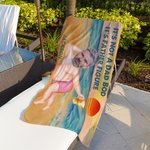 Henkilökohtainen kasvokuva Isä Kuva Nopea kuivaus Ylimitoitettu rantapyyhe Hauska matka Essential Beach Party Syntymäpäivälahja aviomies Isä