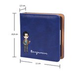 Personalisierte Zettelbox mit Cartoon-Lehrkraft und Namen Bürozubehör Schulanfang Geschenk für Lehrkräfte