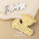 Personalised Star Crown Sorority Greek Letter Badge with Chapter and Year 25 Silver 50 Gold Anniversary Gift for Sorors | Callie × Affinity Licensing