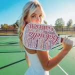 Personalisierte Multicolor Wort Wolke Pickleball Paddel mit Namen Geburtstag Jahrestag Wettbewerb Tag Geschenk für Sport-Fan Pickleball Spieler Liebhaber