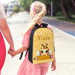 Mochila personalizada de animales de dibujos animados Bolsa de almuerzo Estuche con nombre Regalo de cumpleaños de vuelta al cole para niños y niñas