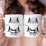 Personalisierte lustige Freund und bester Freund 11 oz Keramik Kaffeebecher mit Namen Geburtstag Urlaub Geschenk für Freunde