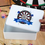 Personalized Dartboard Spray Paint Darts Accessories Organizer with Text Birthday Gift for Dart Player