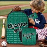 Personalized Supported Ball Team Name Number Backpack Lunch Bag Pencil Case Set Back to School Birthday Game Day Gift for Students