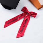 Personalized Glitter Texts Bow Knot Hair Clip Hair Accessories Graduation Gift for Girl Graduates