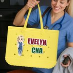 Personalized 3D Printed Cartoon Character Acrylic Bag Charm Accessories for Bogg with Name Graduation Birthday Gift for Nurse Doctor Medical Staff