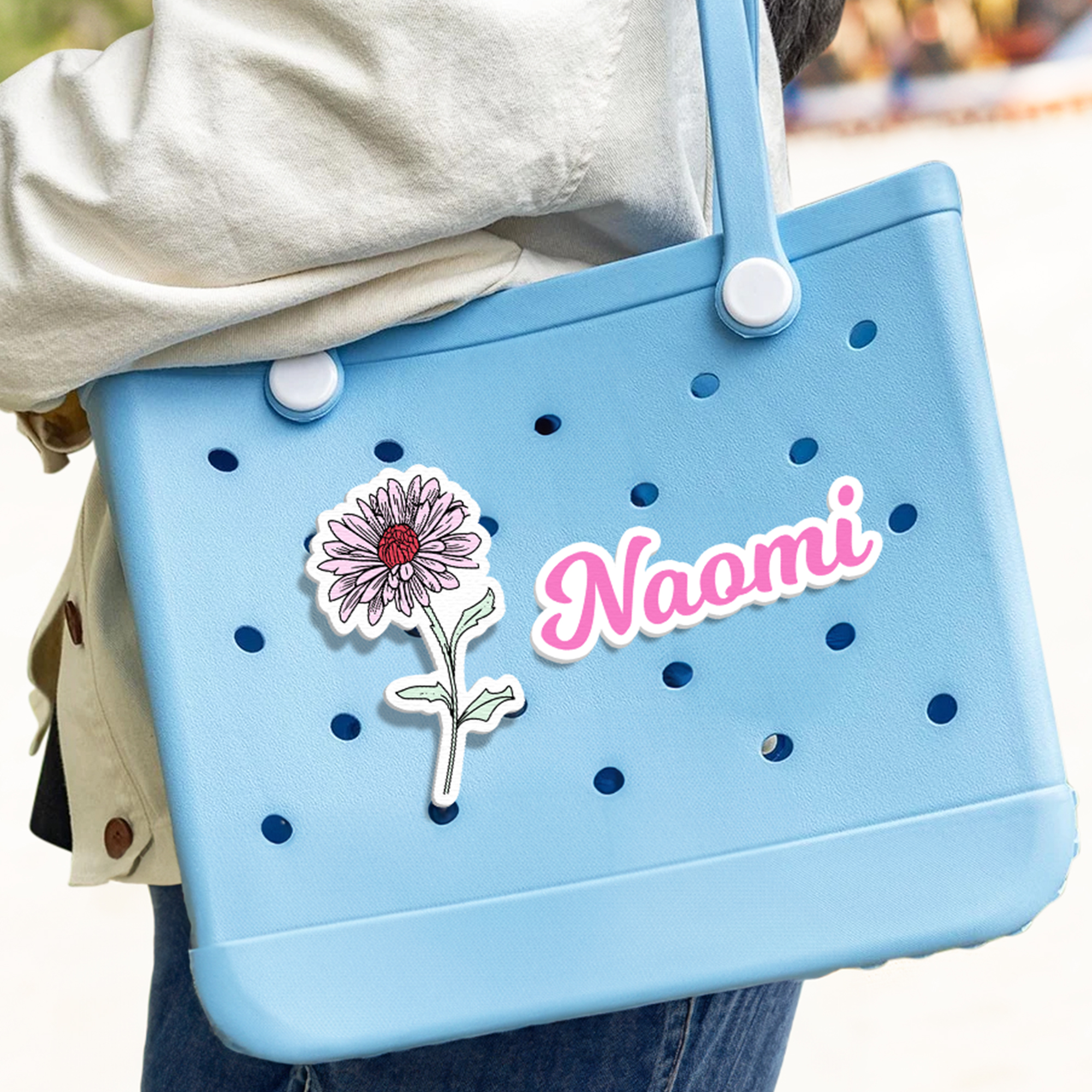 Lot De 17 Perles & Charms Colorés Pour Sac Bogg - Fleurs Et Motifs En Résine - Accessoires De Personnalisation