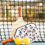 Personalized Face Photo Waterproof Pickleball Paddle Cover with Hook Mother's Father's Day Birthday Gift for Dad Mom Grandparent Pickleball Player