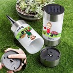 Lampe solaire de jardin imperméable avec nom amovible Personnalisé Cartoon Gardener Décoration de jardin Cadeau d'anniversaire pour la famille Les amoureux du jardinage