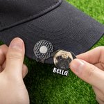 Personalized Photo Golf Ball Marker with Magnetic Hat Clip with Name Birthday Father's Day Gift for Golf Lover