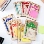 Support en Bois avec Notes Autocollantes Personnalisé avec Nom et Texte Cadeau Rentrée des Classes pour Enseignant Élève