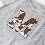 Personalised Embroidery Cow Print Initial 100% Cotton Baby Romper Hat Set with Name Welcome Baby Party Baby Shower Gift for Newborns