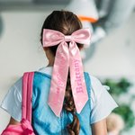 Personalized Glitter Texts Bow Knot Hair Clip Hair Accessories Graduation Gift for Girl Graduates