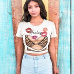 Personalizado Bikini Patrón Beso Marcas Sexy Crop Top con Nombre Cumpleaños Fiesta en la Playa Verano Viaje Regalo para Novia Esposa