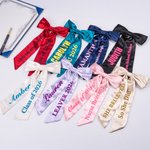Personalized Glitter Texts Bow Knot Hair Clip Hair Accessories Graduation Gift for Girl Graduates