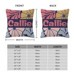 Personalised Danish Flower Soft Throw Pillow Cover with Name Home Decor Birthday Gift for Friends Women