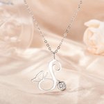 Personalizada Mariposa Inicial Birthstone Collar Dainty Joyería Cumpleaños Aniversario de regalo para las mujeres