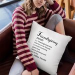 Personalized Friendsgiving Definition Soft Throw Pillow Cover with Text Couch Decor Thanksgiving Birthday Gift for Friends