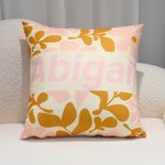 Personalised Danish Flower Soft Throw Pillow Cover with Name Home Decor Birthday Gift for Friends Women