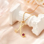 Personalizada Mariposa Inicial Birthstone Collar Dainty Joyería Cumpleaños Aniversario de regalo para las mujeres