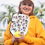 Personalized Face Photo Waterproof Pickleball Paddle Cover with Hook Mother's Father's Day Birthday Gift for Dad Mom Grandparent Pickleball Player