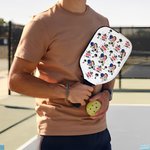 Personalized Face Photo Waterproof Pickleball Paddle Cover with Hook Mother's Father's Day Birthday Gift for Dad Mom Grandparent Pickleball Player