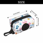 Personalized Colour Cute Paw Print Dog Poop Storage Bag with Name Pet Supplies Birthday Gift for Dog Owners