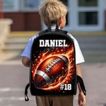 Personalized 3D Thunder Heat Baseball Basketball Backpack Lunch Bag Pencil Case Set with Name Back to School Birthday Gift for Kids Ball Sports Lover