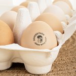 Sello personalizado para huevos con nombre texto y diferentes modelos certificación de la FDA tinta comestible regalo para familias y agricultores