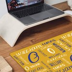 Personalized Multicolor Non-Slip Large-Size Desk Mat Mouse Pad with Name and Initial Office Accessory Birthday Gift for Students Colleagues Friends