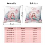 Personligt drömsjöjungfru kuddfodral med initialer och namn hemdekoration födelsedag och babyshowerpresent perfekt för barn