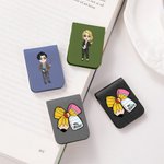 Personalised Pencil Bow Cartoon Character Multicolor Magnetic Bookmark Clip with Name Reading Stationery Supplies Teacher's Day Gift for Teachers
