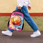 Personalised Watercolor Soccer Rugby Backpack Lunch Bag Pencil Case Set with Name Number Back to School Team Training Day Birthday Gift for Boys Girls