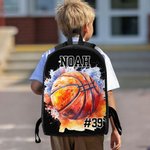 Personalised Watercolor Soccer Rugby Backpack Lunch Bag Pencil Case Set with Name Number Back to School Team Training Day Birthday Gift for Boys Girls