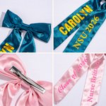 Personalized Glitter Texts Bow Knot Hair Clip Hair Accessories Graduation Gift for Girl Graduates