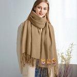 Henkilökohtainen 1-3 kirjailtu Pet Face Photos Super pehmeä lämmin huivi nimet muoti lisävaruste Birthay lahja perheen lemmikkieläinten ystäville