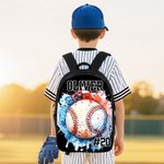 Personalised Watercolor Soccer Rugby Backpack Lunch Bag Pencil Case Set with Name Number Back to School Team Training Day Birthday Gift for Boys Girls