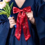 Personalized Glitter Texts Bow Knot Hair Clip Hair Accessories Graduation Gift for Girl Graduates