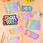 Personalized Flower Heart Bright Colored Letter Whiteboard Magnet with Text Daily Teaching Tool Back to School Gift for Teachers