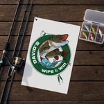 Personalized Fishing Theme Highly Absorbent Soft Waffle Towel with Name Text and Clip Outdoor Gear Birthday Gift for Dad Fishing Enthusiast