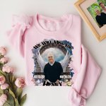 Personlig Foto Heaven Angel Wings Angel Halo T-skjorte T-skjorte Sweatshirt med tittel og navn Memorial Sympathy Gave til tap av venner Familie