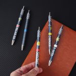 Stylo à bille rechargeable avec nom Insigne de police pailleté personnalisé Casque de pompier Étoile Cadeau de retraite pour les premiers intervenants