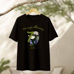 Personifierad T-shirt med namn och text för födelseblomma och insekt Dagliga resetillbehör Jubileum Födelsedagspresent för kvinnor
