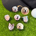 Personalized Photo Golf Ball Marker with Magnetic Hat Clip with Name Birthday Father's Day Gift for Golf Lover