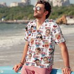 Personalized Cherry Face Photo Shirt Patriotic 4th of July Independence Day Gift for Patriots Men