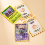 Carta Poke TCG classica personalizzata con testo e supporto in legno regalo di compleanno per festa del papà per famiglia