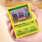 Carta Poke TCG classica personalizzata con testo e supporto in legno regalo di compleanno per festa del papà per famiglia