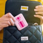 Personalized Shadow Monogram Stripe LED Double-Sided Foldable Compact Makeup Mirror with Initial Travel Accessories Birthday Gift for Bridesmaid Women