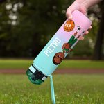 Borraccia sportiva 1000ml personalizzata con nome numero e personaggio sportivo cartone animato regalo di compleanni per amanti di basket e sport