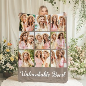 Personalisierte 6-9 Fotos Collage weiche Decke mit Text Home Dekoration Jahrestag Geburtstag Geschenk für Bestie Familie Paar